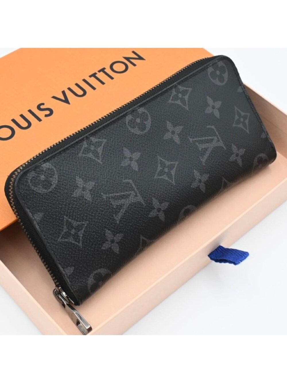 Louis Vuitton Monogram Eclipse Zippy Wallet Vertical